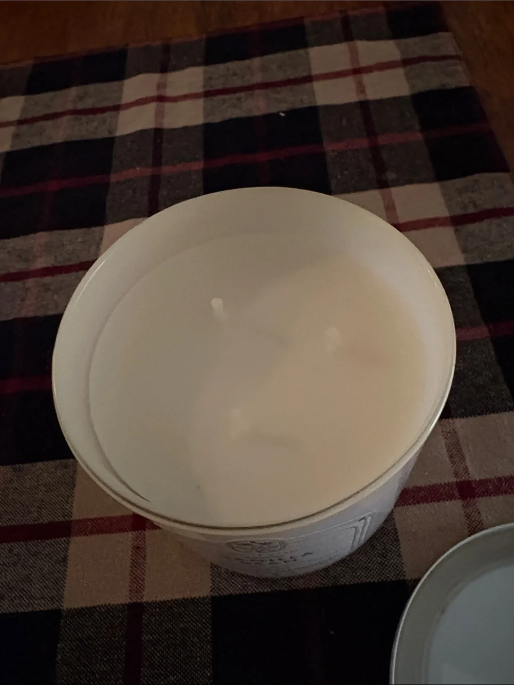Nwt “Vanilla Bean” 3 wick candle from White Barn